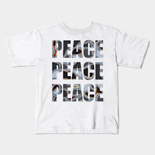 Peace Peace Peace Kids T-Shirt